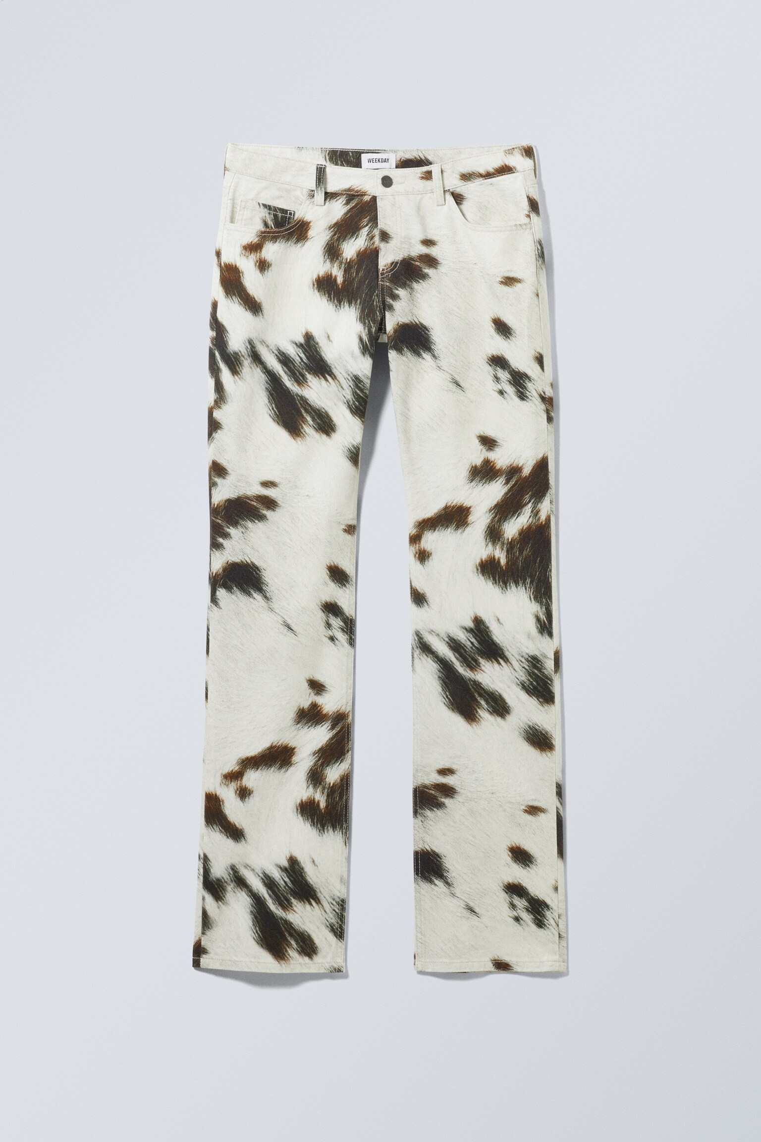 Low Cow Printed Twill Trousers - Cow Print