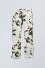 Cow Print - Low Cow Printed Twill Trousers - 0