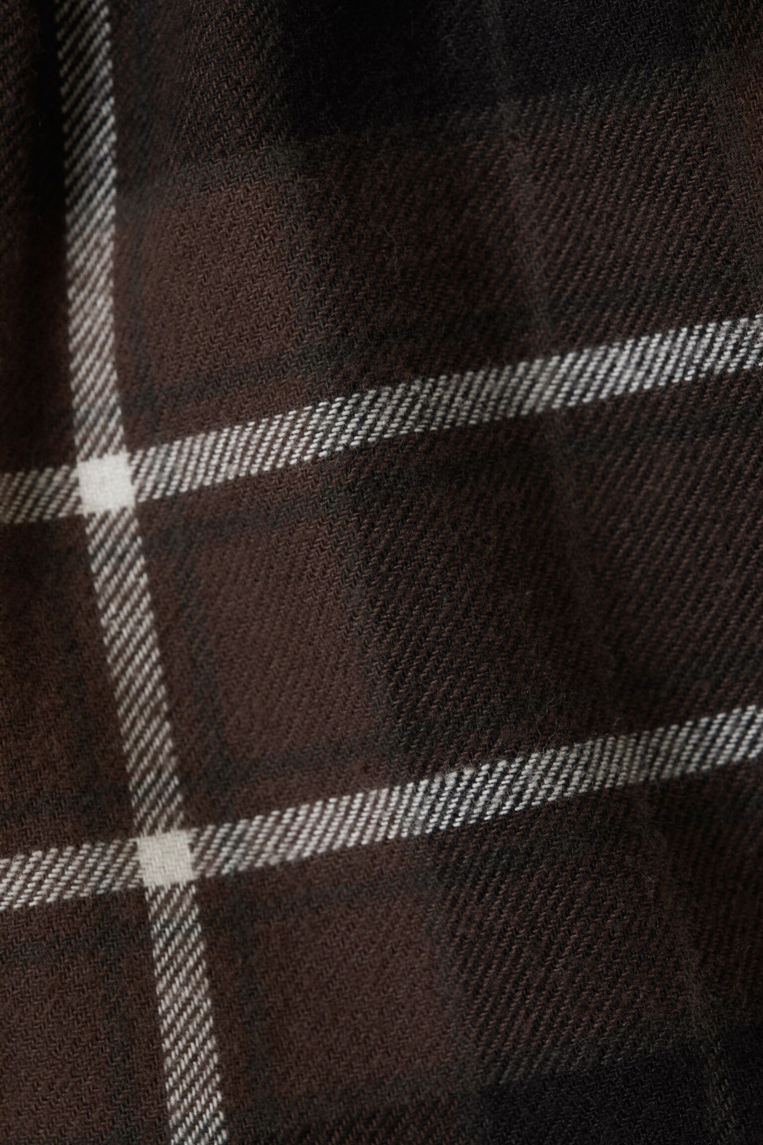 Flannel Pyjama Boxer Shorts - Checked Brown/Purple Check - 4