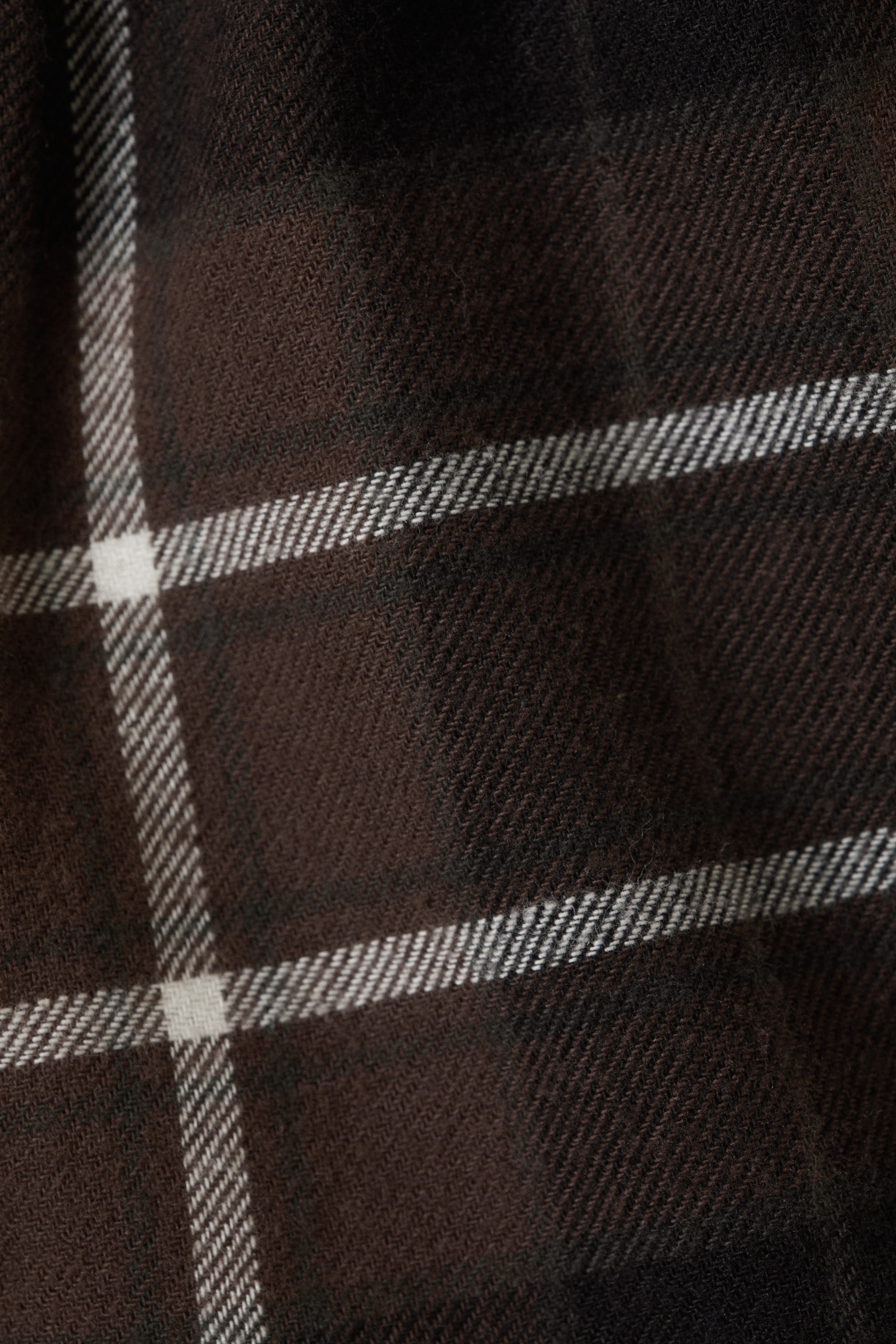 Rutig brun - Pyjamasboxershorts i flanell - 4