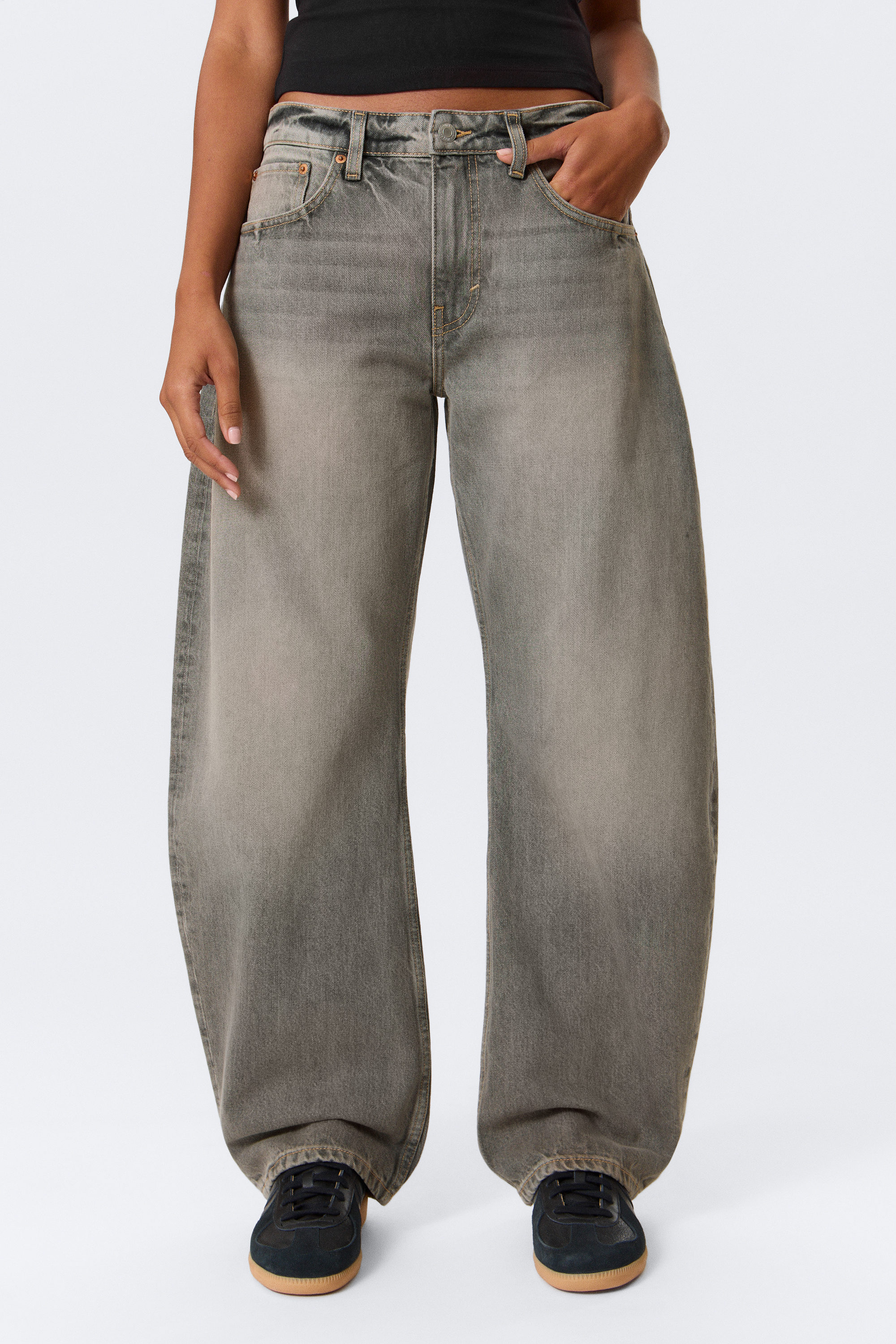 Canyon Grey – Middelgrijs - Abell Mid Rise Regular Cocoon Leg Jeans - 2