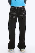 Whiskers Black - Black - Messy Low Rise Regular Straight Jeans - 1