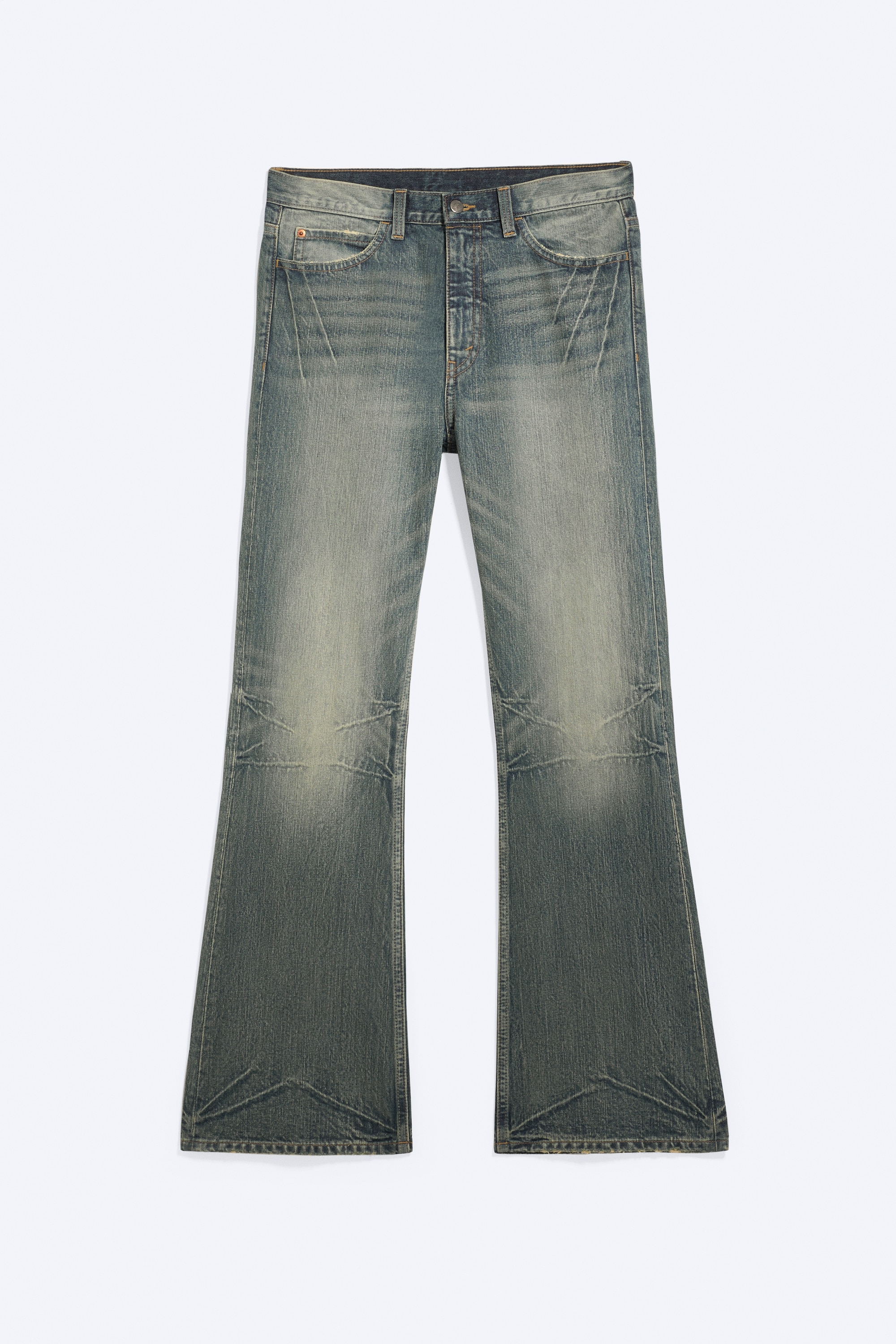 Jeans Boo bootcut a vita bassa regular - Blu velato - Blu medio