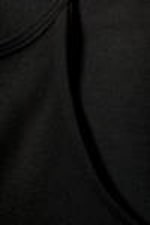 Schwarz - Kurzärmeliges Neckholder-Top - 1