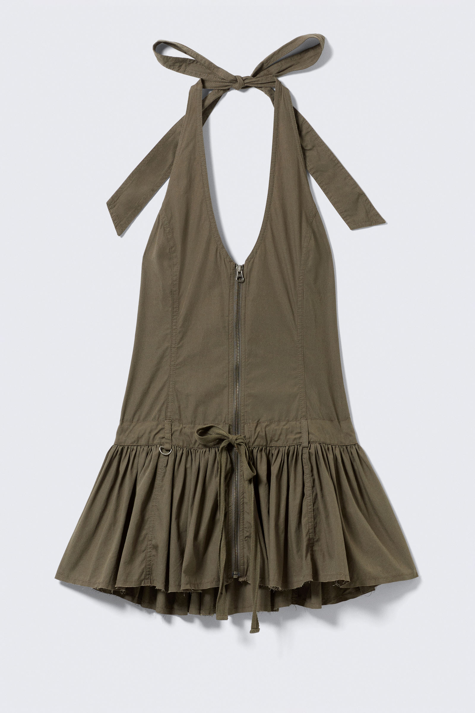 Utility Halterneck Mini Dress