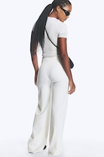 Wit - Ruimvallende sportbroek - 3