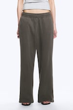 Washed Dark Grey - Loose Long Heavyweight Sweatpants - 1