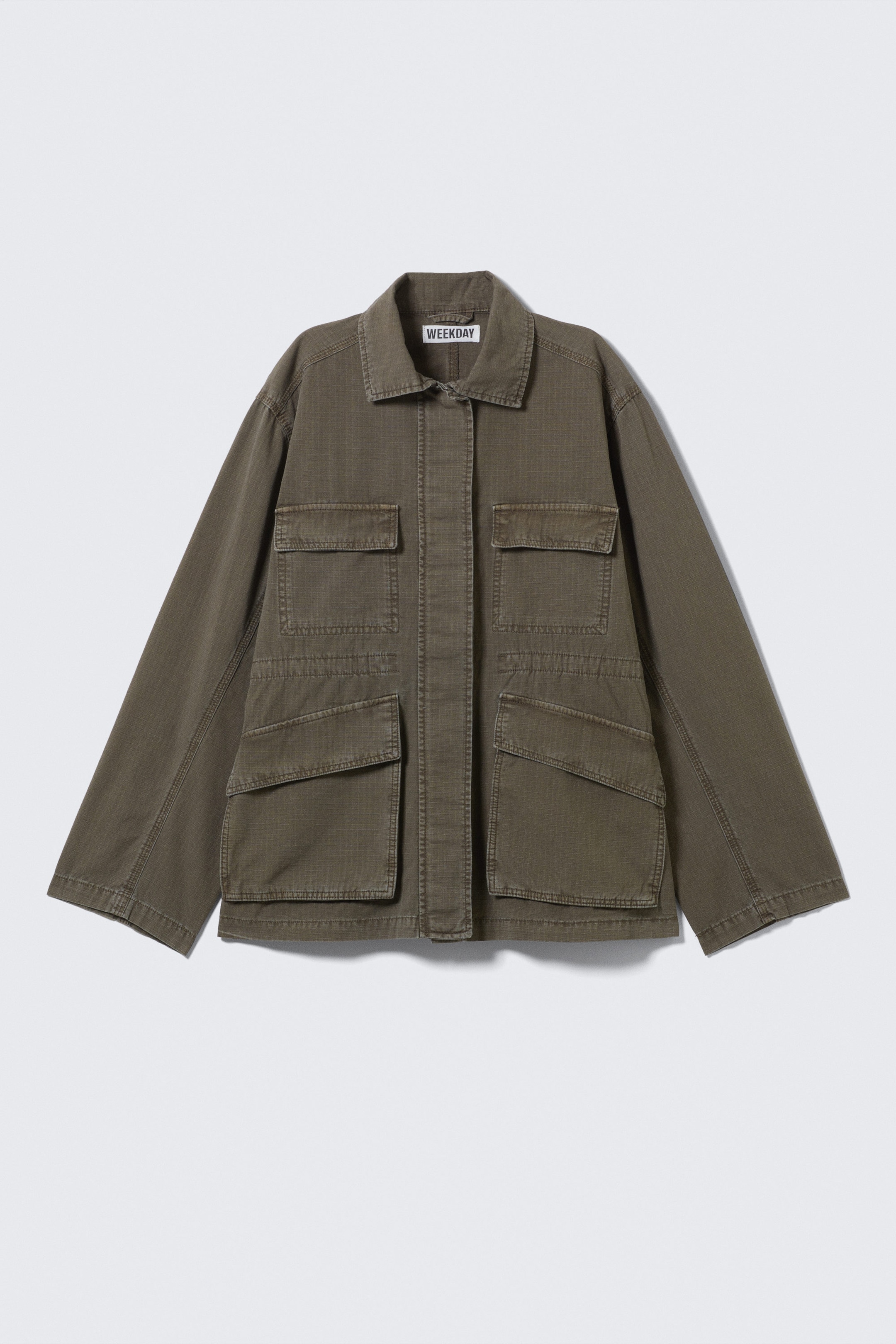 Dark Mole - Washed Loose Fit Ripstop Jacket - 1