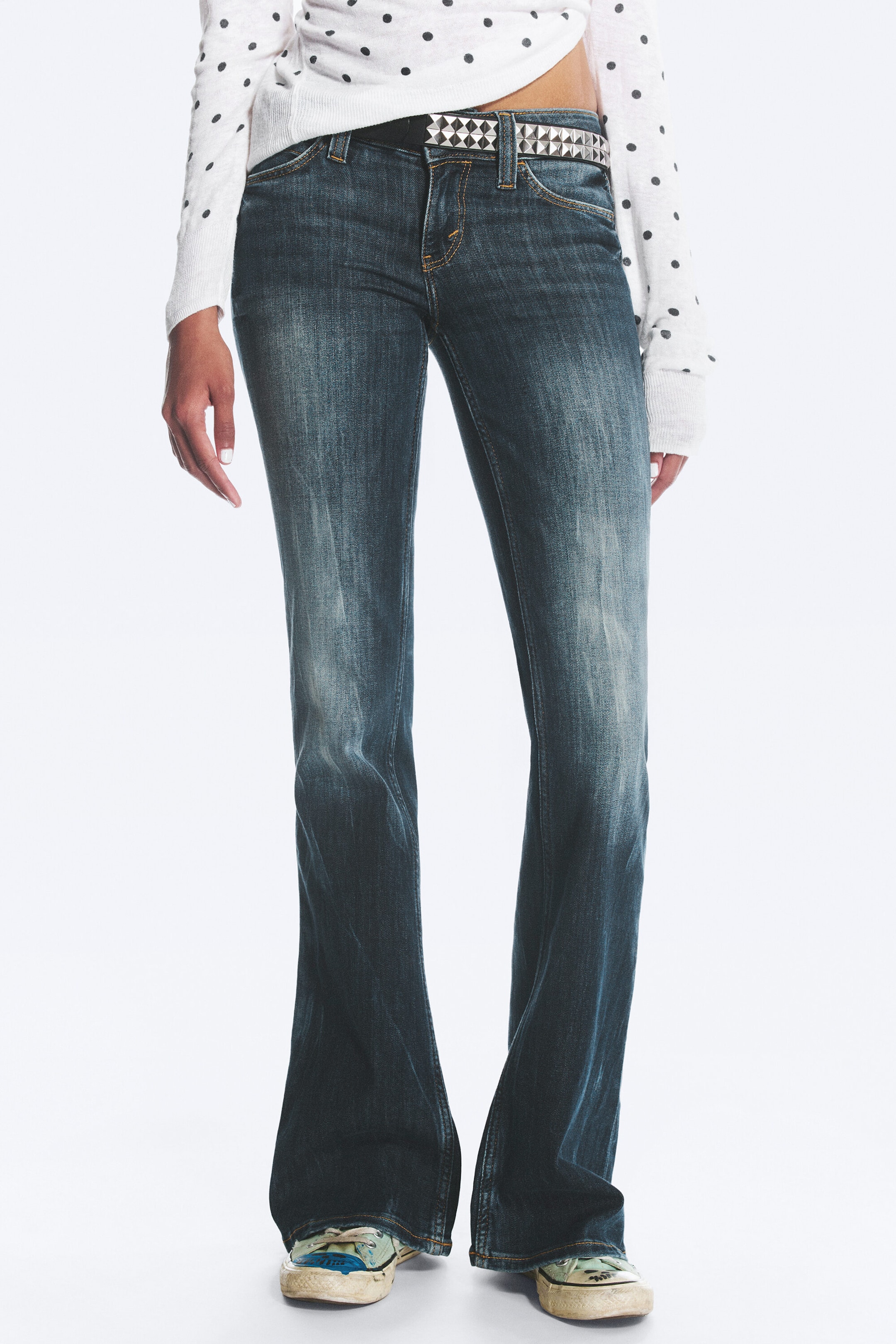 Ray Blue - Dark Blue - Booty Bei Low Rise Skinny Bootcut Jeans - 2