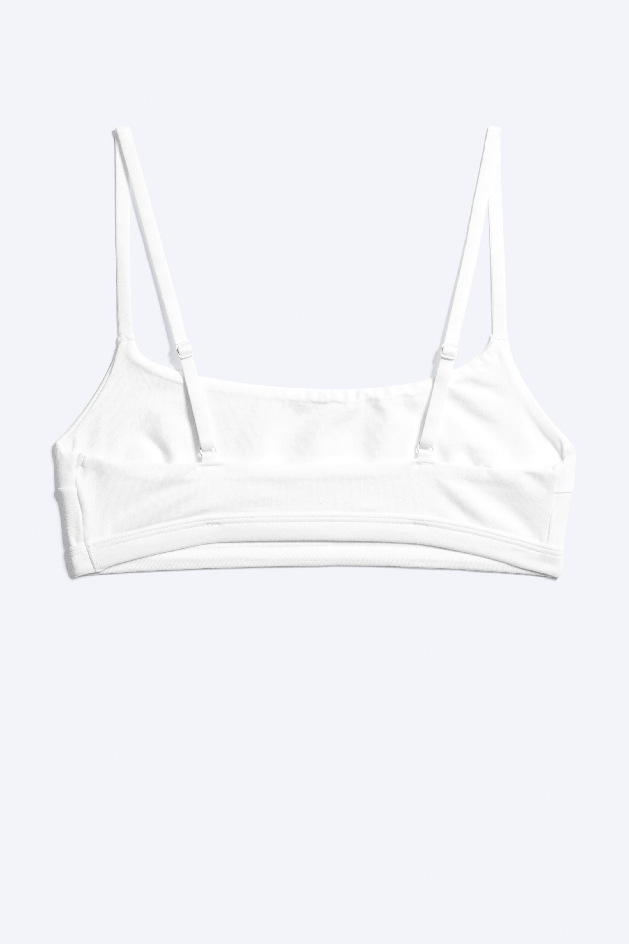 Vit - Bh i mjuk bomull med djup urringning - 4