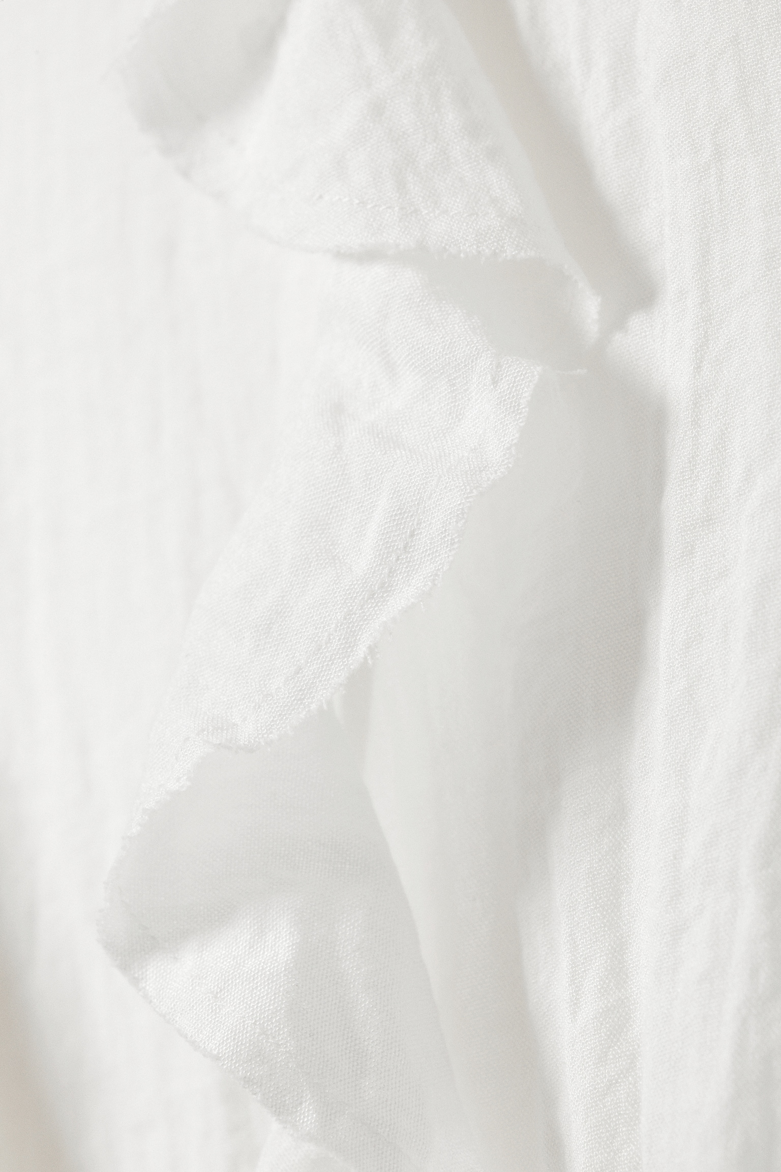 Frilled Tie-Front Top - White/Dark Grey/Light Grey - 6