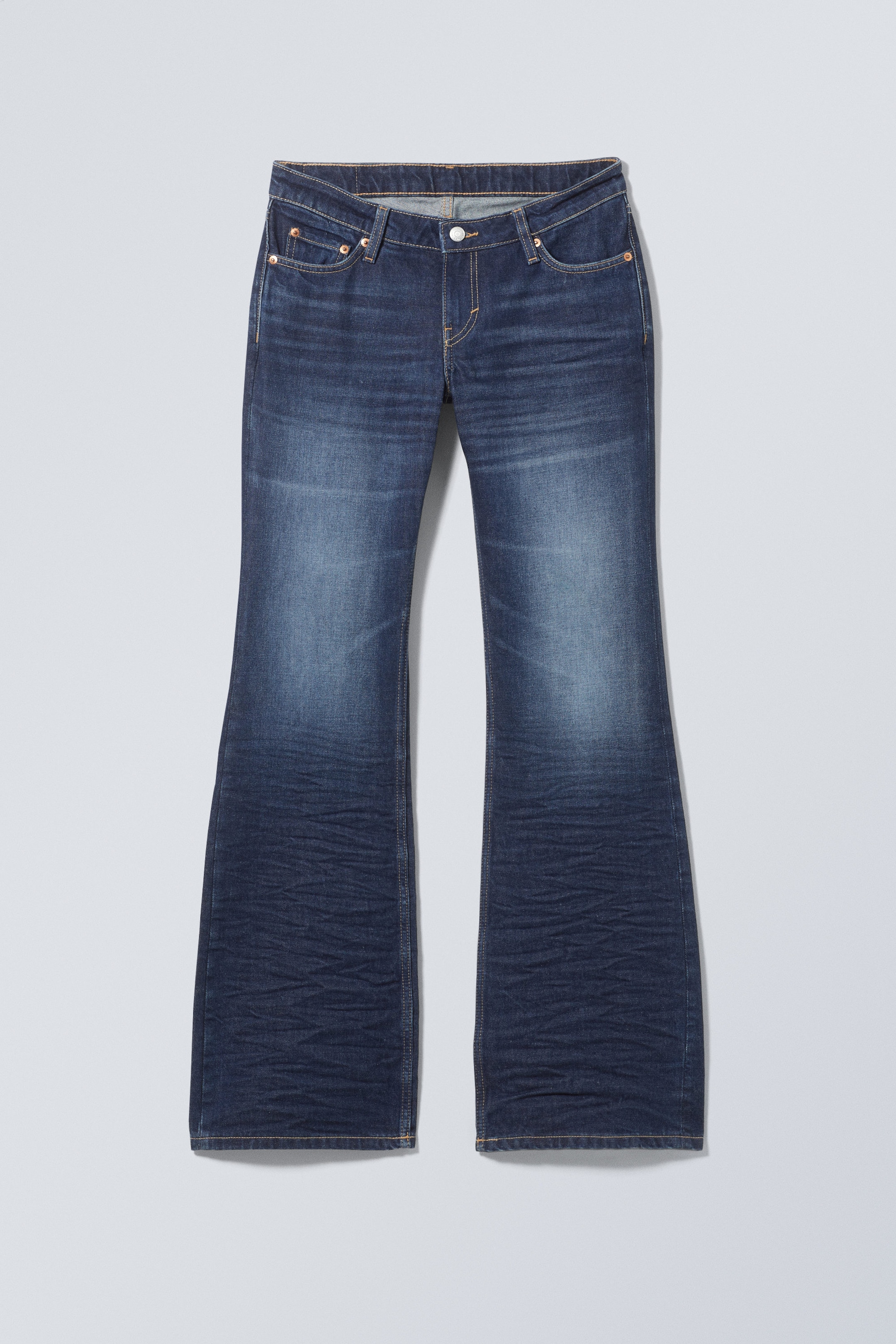 Azurblau - Bootcut-Jeans in Knitteroptik Nova - 0