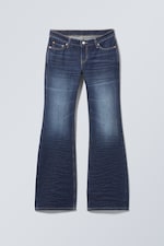 Azurblau - Bootcut-Jeans in Knitteroptik Nova - 0