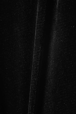 Zwart - Uitlopende fluwelen broek met lage taille - 5