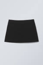 Black - Low Mini Skirt - 0