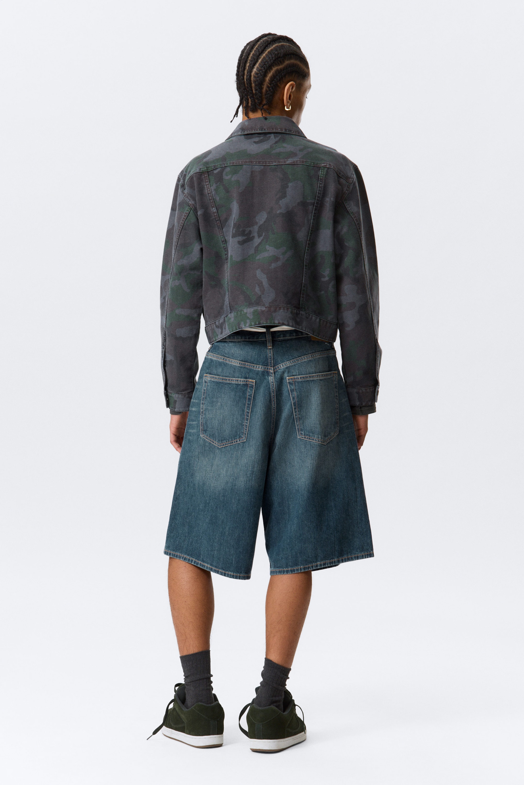 Navy Camo - GIA F RELAXED COTTON TRUCKER JACKET - 3