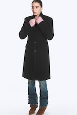 Black - 70s Knee-length wool coat - 0