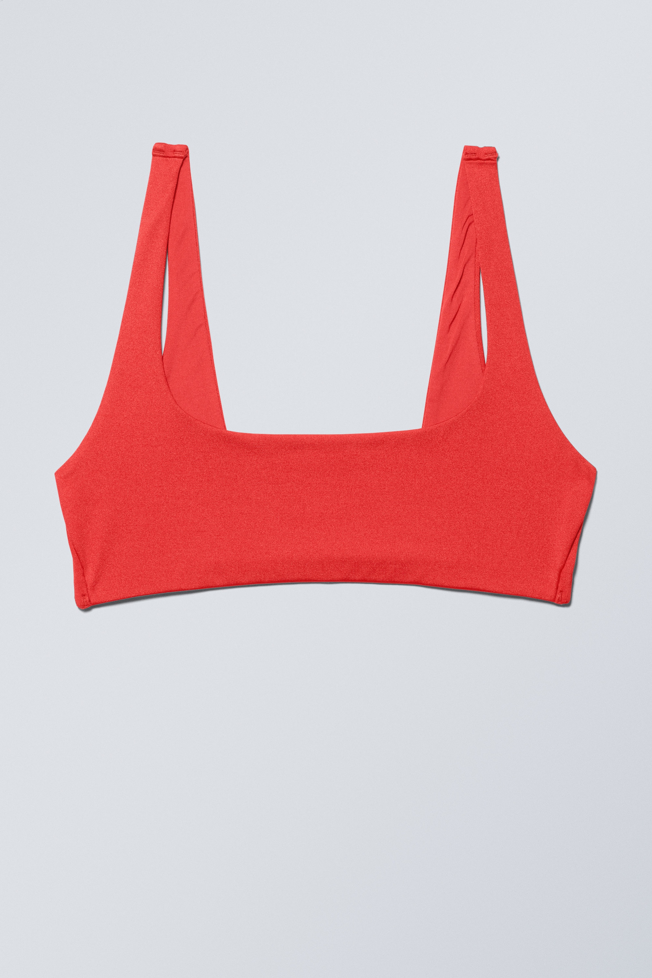 Glanzend rood - Sportieve bikinitop - 0