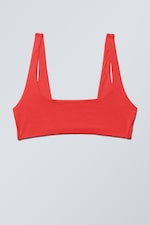 Glanzend rood - Sportieve bikinitop - 0