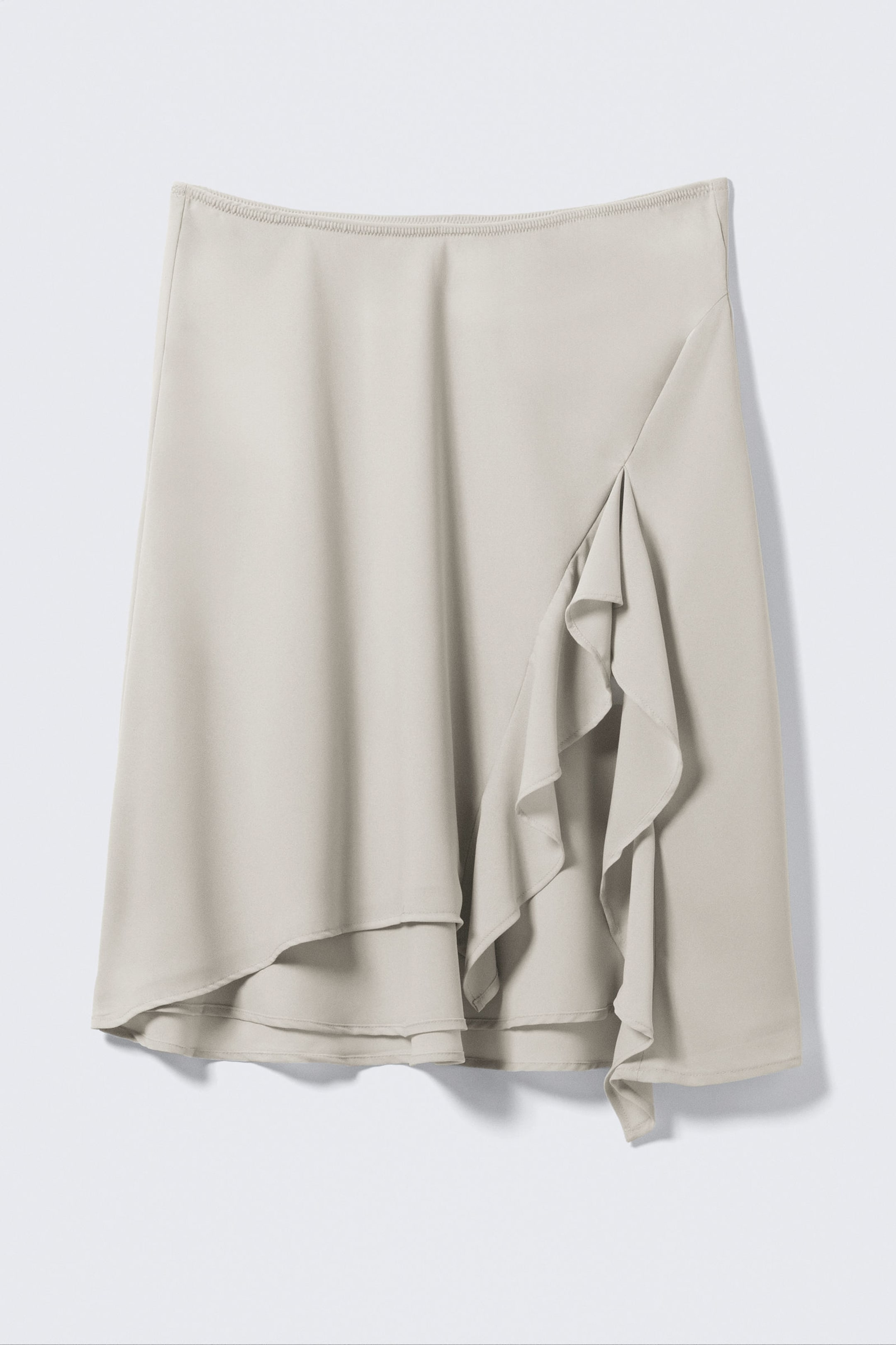 Helles Grau-Beige - Mehrlagiger Midirock - 4