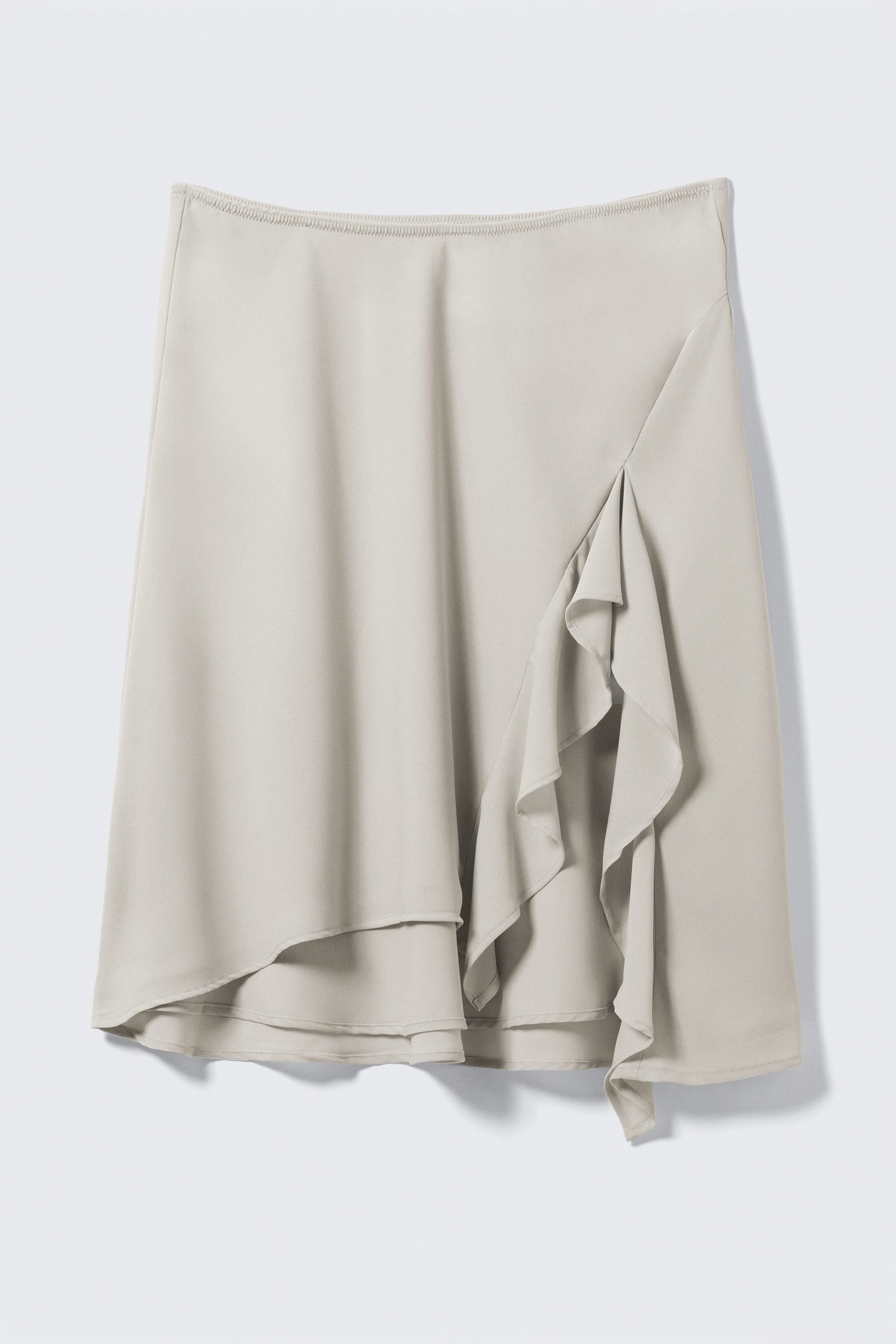 Light Greige - Layered Midi Skirt - 1