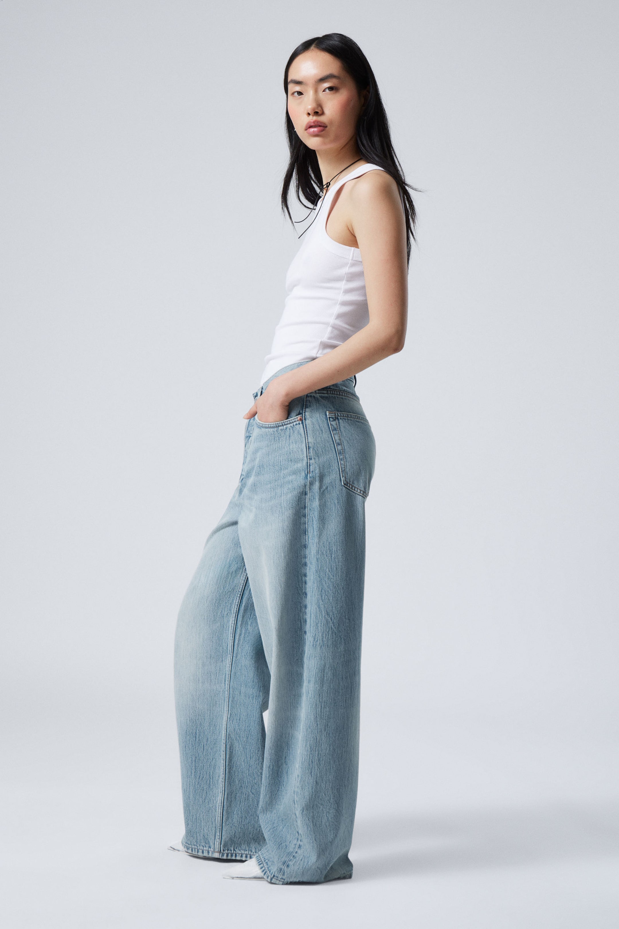 Blue Stream - Medium Blue - Astro Loose Baggy Leg Jeans - 6