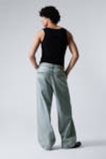 Brick Blue - Light Blue - Astro Loose Baggy Shape Jeans - 1