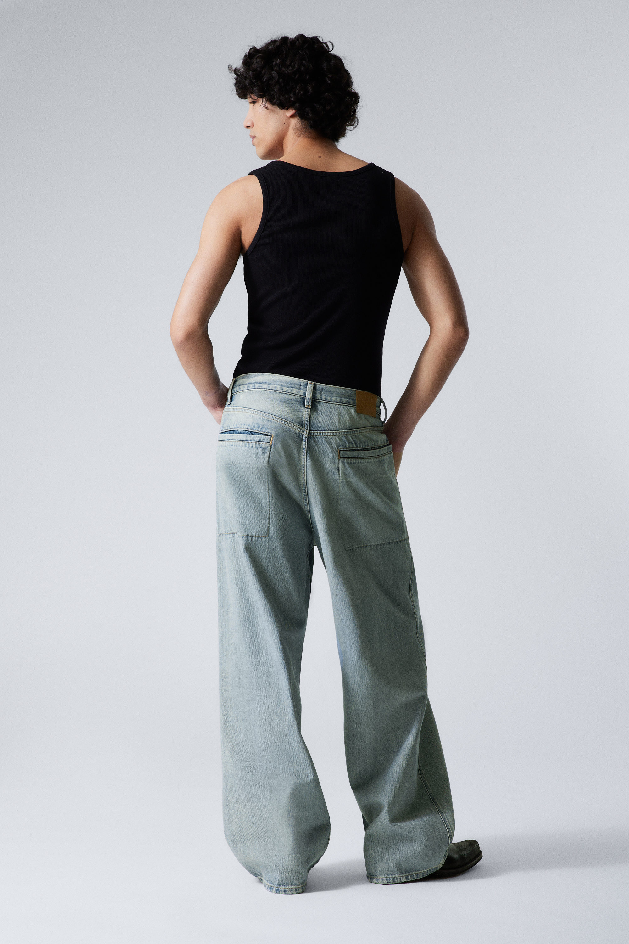 Brick Blue - Light Blue - Astro Loose Baggy Shape Jeans - 4