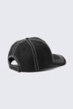 Black - White Stitching - Stitched Baseball Cap - 1