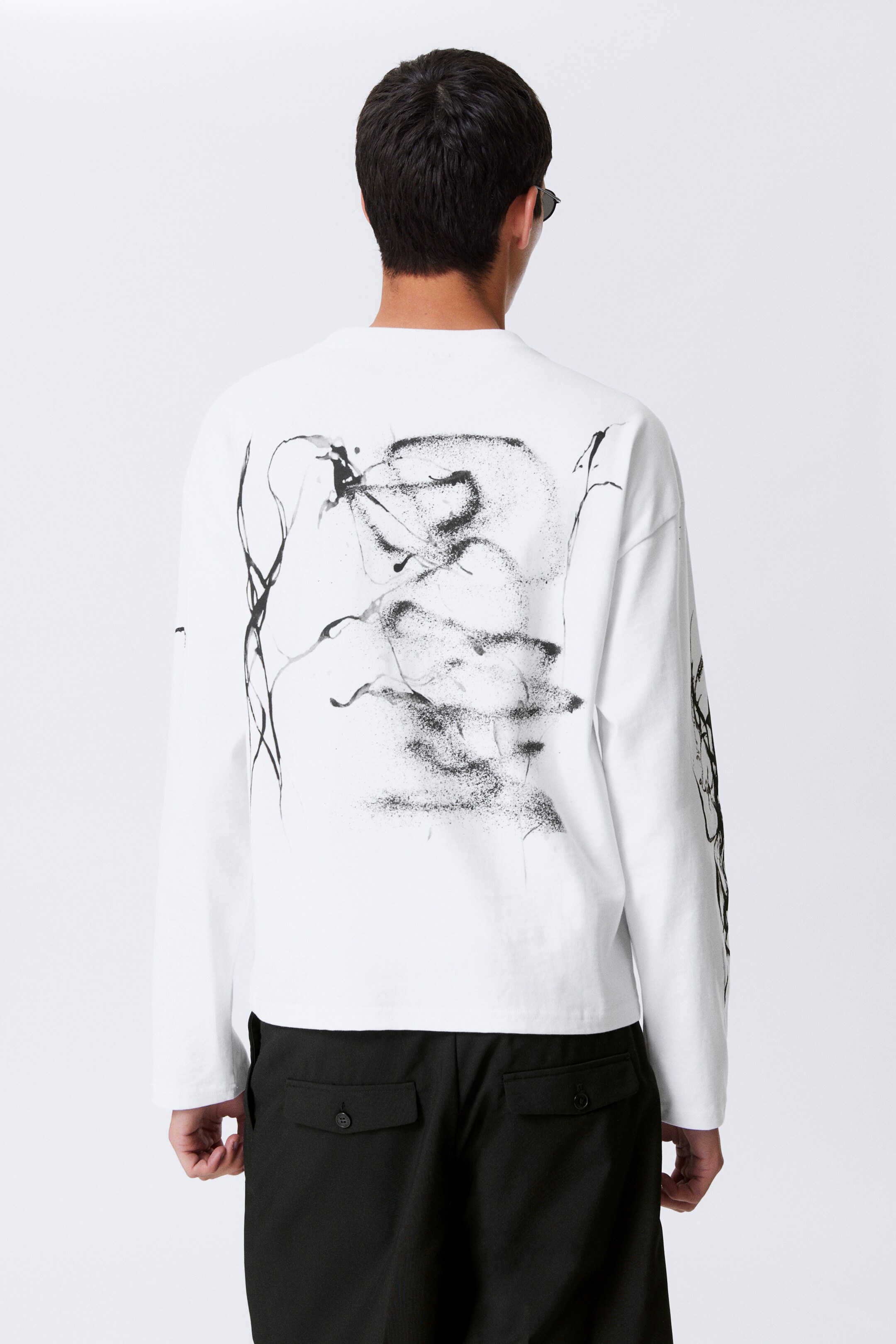 Visualizza immagine più grande: T-shirt Great boxy a maniche lunghe con grafica - Bianco - Big Mess - UOMO | H&M IT 4
