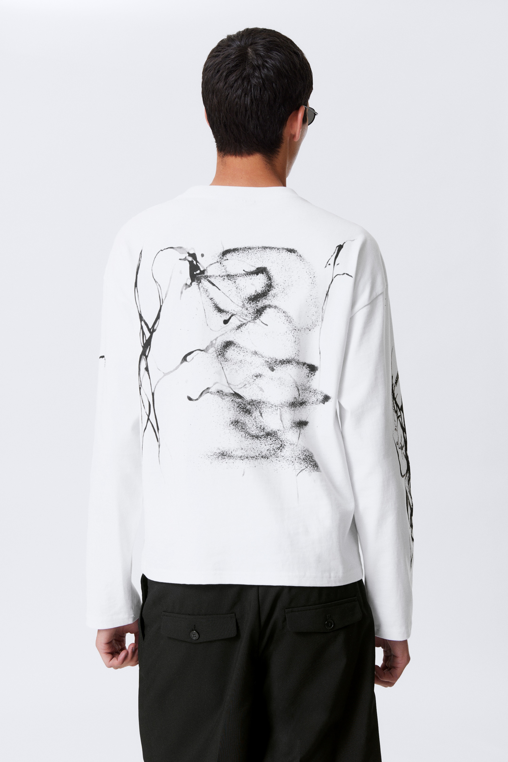 Ver imagen más grande: Camiseta boxy de manga larga y estampado gráfico - Blanco - Big Mess - HOMBRE | H&M ES 4