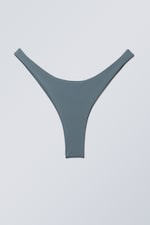 Stahlblau - Mini-Bikinihöschen im Brazilian Cut - 0