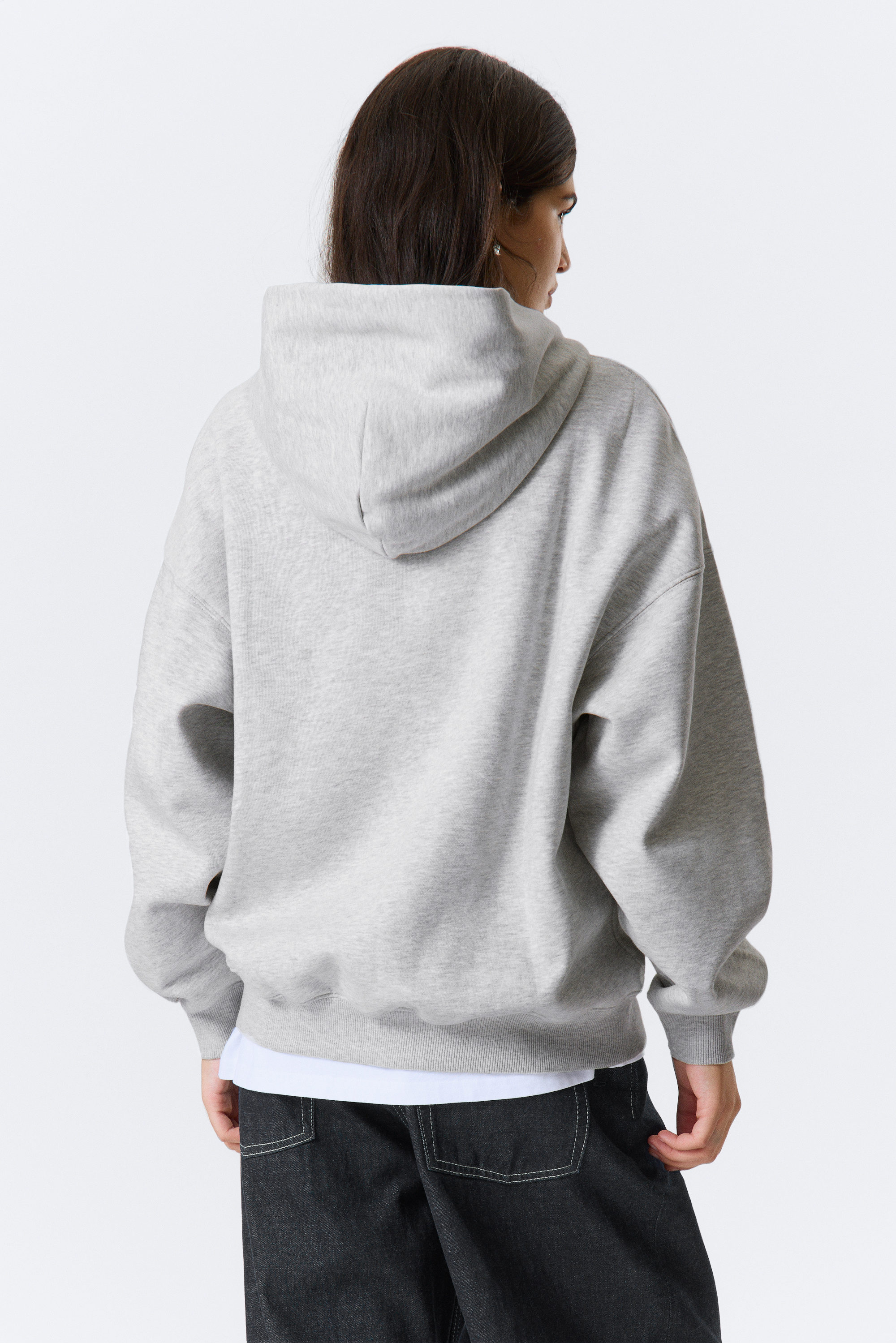 Light Grey Melange - Oversized Heavyweight Hoodie - 2