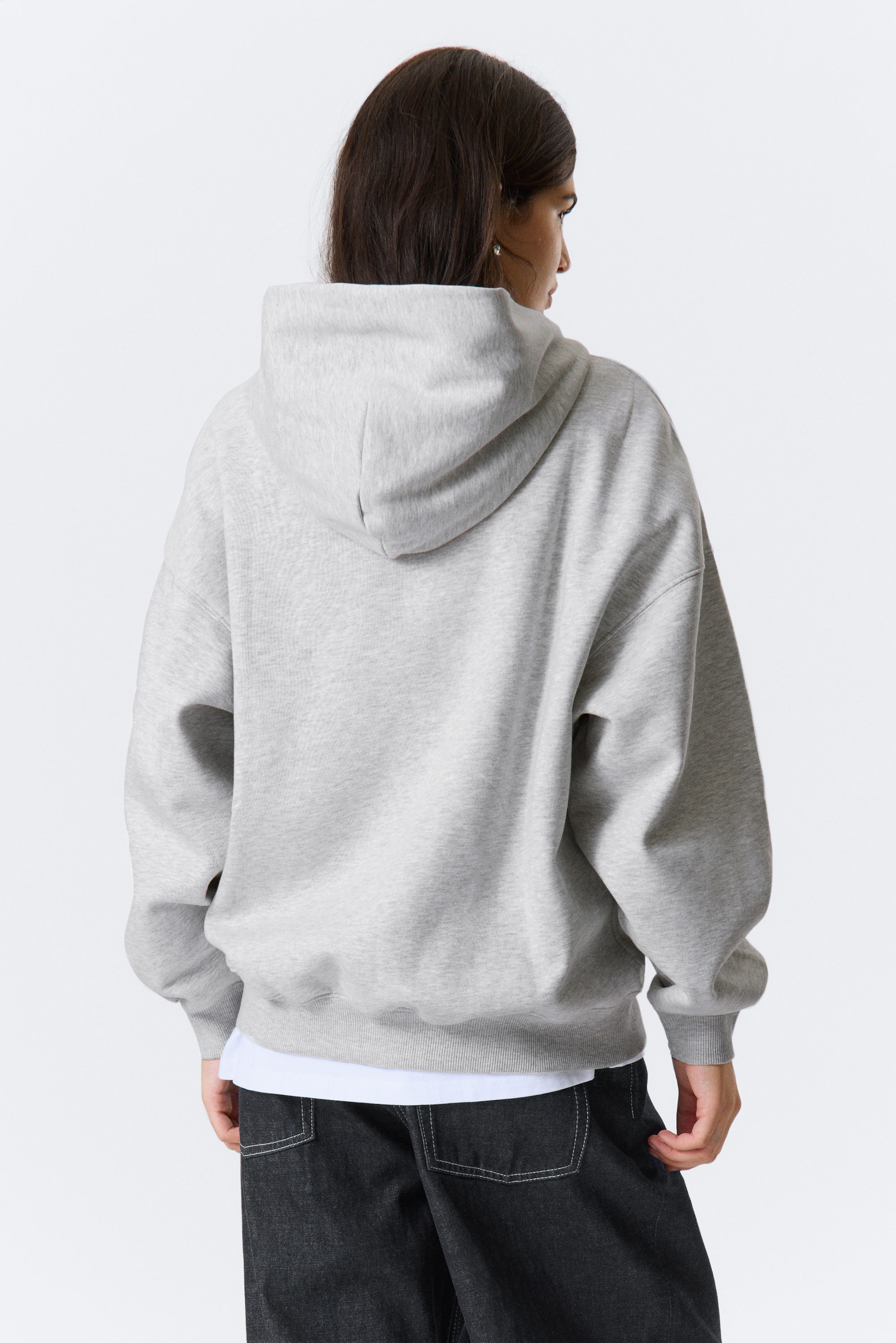 Light Grey Melange - Oversized Heavyweight Hoodie - 2