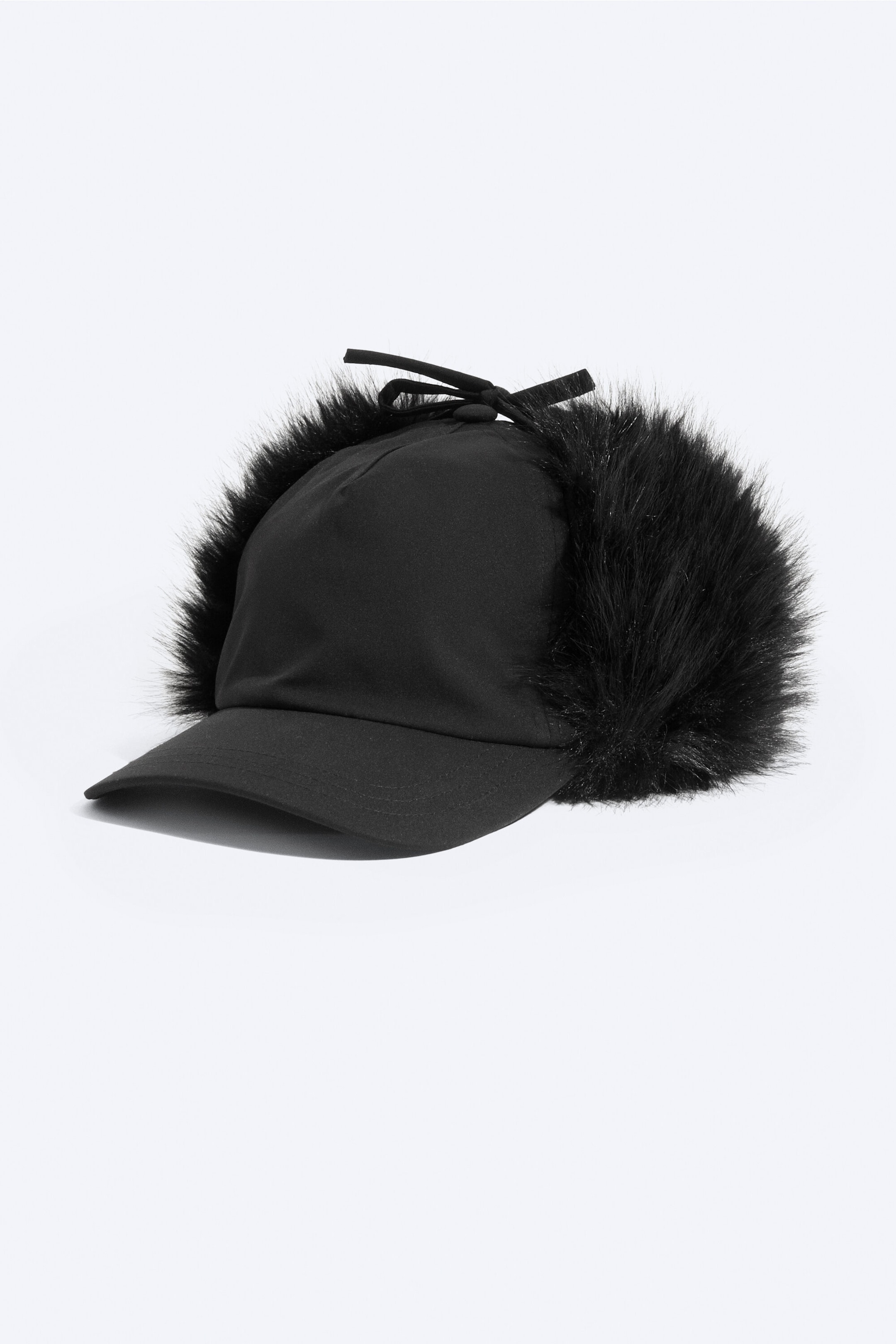 Black - Faux fur Trapper cap - 2