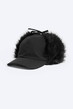 Black - Faux fur Trapper cap - 2