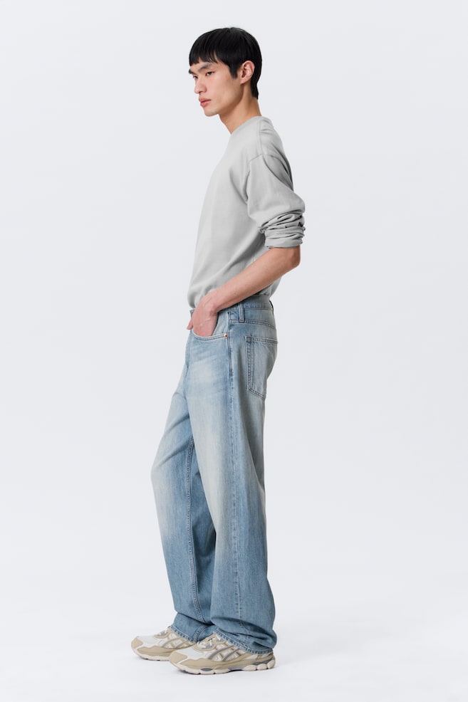 Galaxy Mid Rise Loose Straight Unisex Jeans - Kimberley Blue - Light Blue/Blue Rinse - Dark Blue/Second Blue - Blue/Tuned Black - Black/90s Blue - Medium Blue - 3