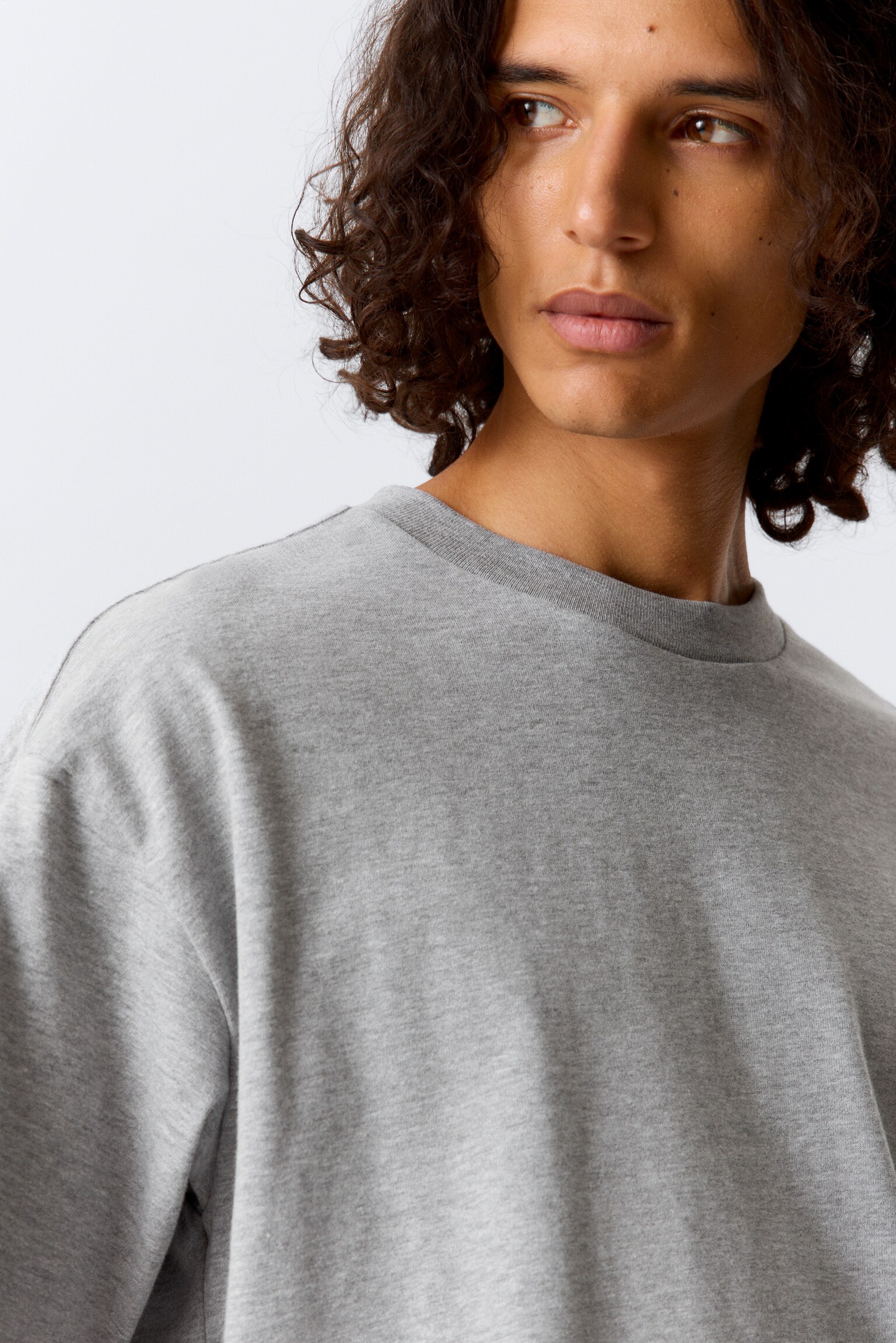 Boxy T-shirt - Lysegrå/Mørk marineblå/Hvid/Sort/Mørkeblå/Mørkebrun/Mørkegrå/Kakigrøn/Mørkegrøn/Lys gråmeleret - 3