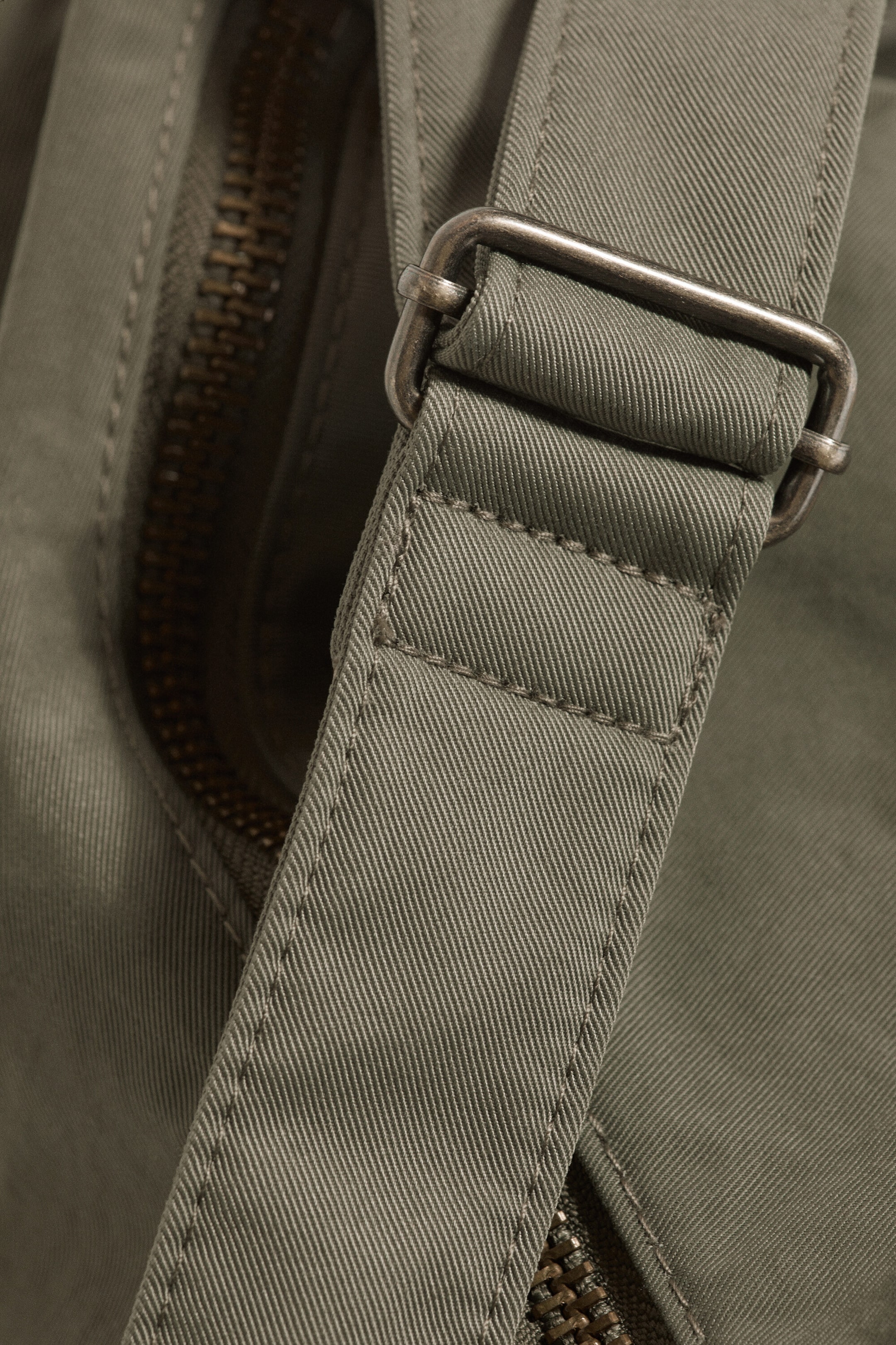 Khaki Green - Half‑circle crossbody bag - 3