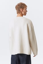 Helles Maulwurfsgrau - Oversized-Strickpullover aus Wollmischung Teo - 3