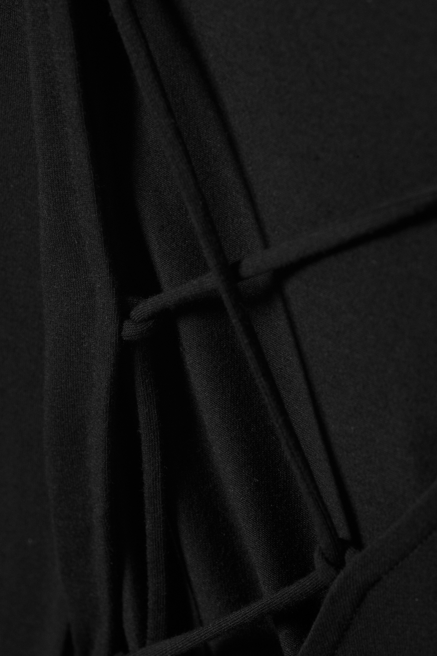 Top a maniche lunghe asimmetrico incrociato - Nero/Grigio chiaro - 6