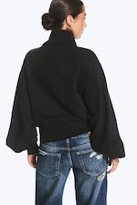Black - Jersey button up jacket - 3
