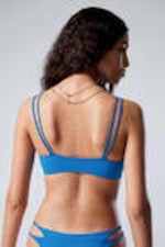 Bright Blue - Strappy Layered Bikini Top - 2