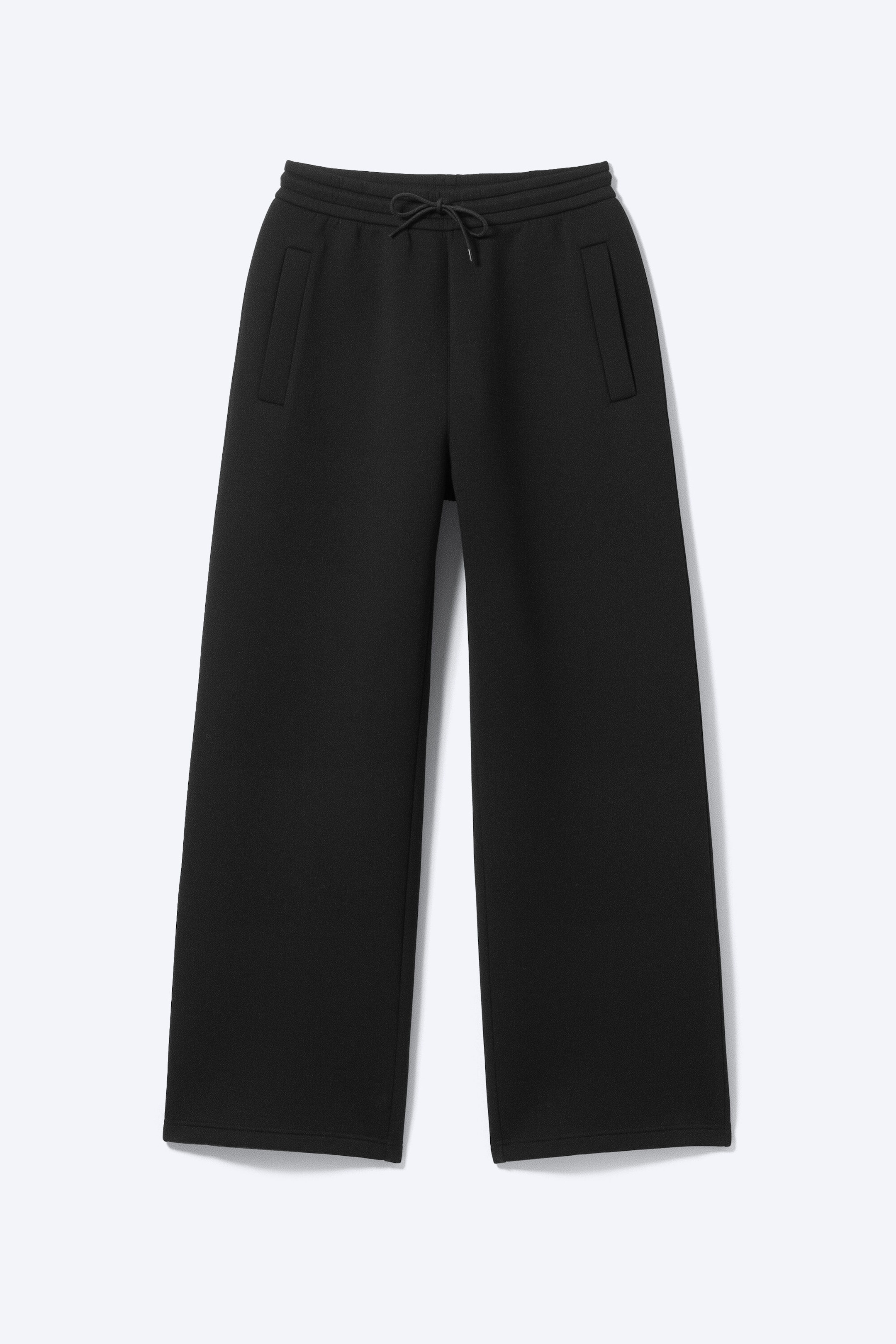 Schwarz - Locker geschnittene Scuba-Sweatpants - 5