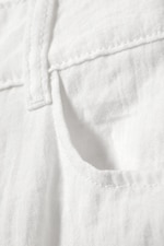 Weiß - Lockere Hose mit niedrigem Bund und Crinkle-Optik - 1