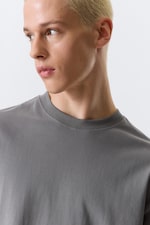 Dusty Grey - Loose Boxy Long-Sleeved T-shirt - 1