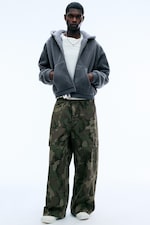 Gris foncé - Sweat à capuche en polaire, zip à double sens - 3
