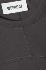 Dark Grey - Seam Fitted T-shirt - 1