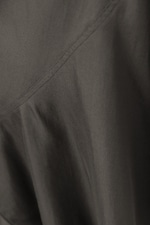 Dark Grey - Long-Sleeved Asymmetric Mini Dress - 1