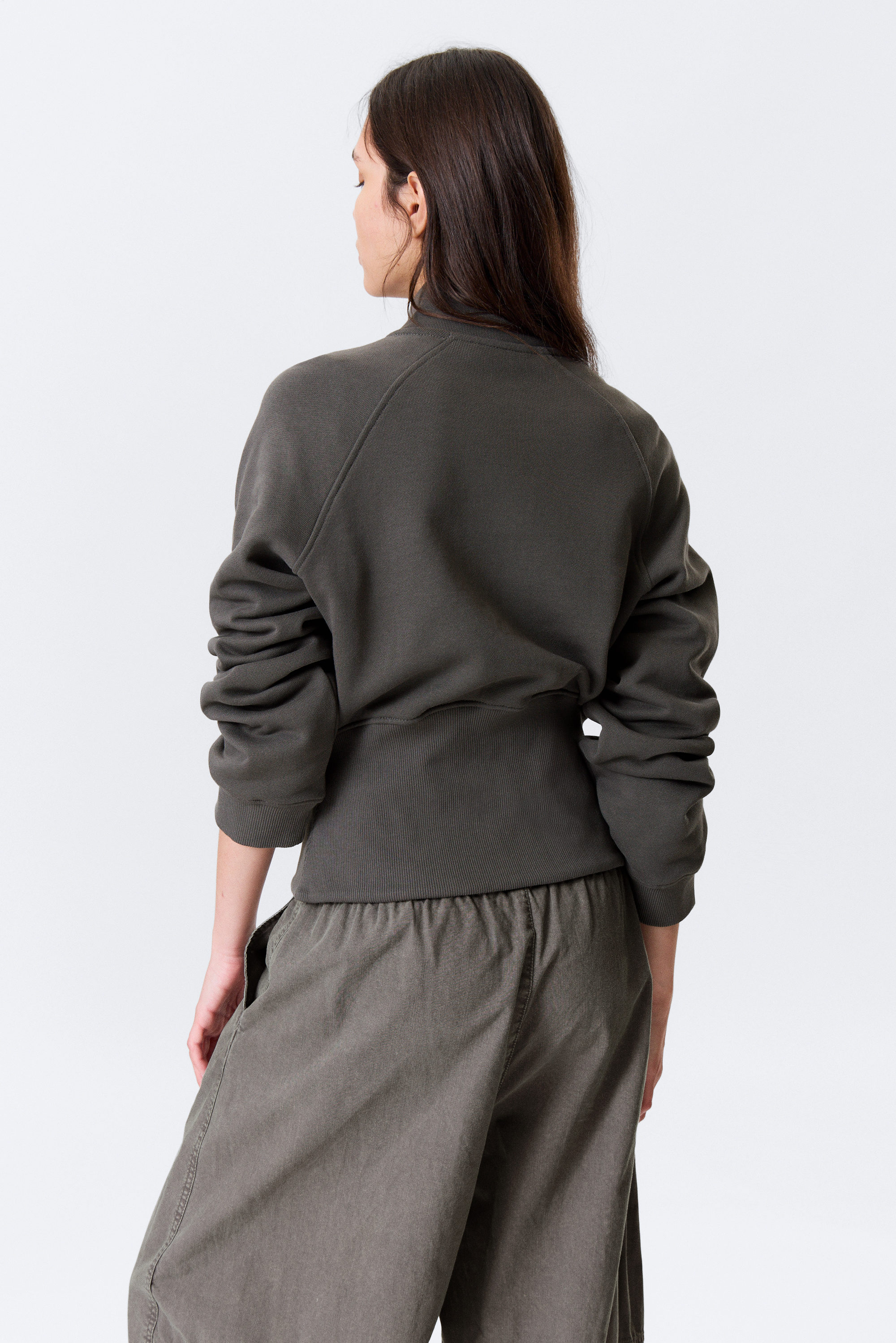 Dark Grey - Fitted Cotton Track Jacket - 5